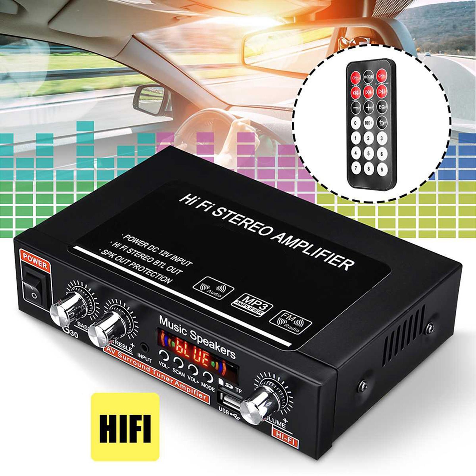 Professional Mini 400W + 400W Audio Power Amplifier Receiver for Car CD DVD