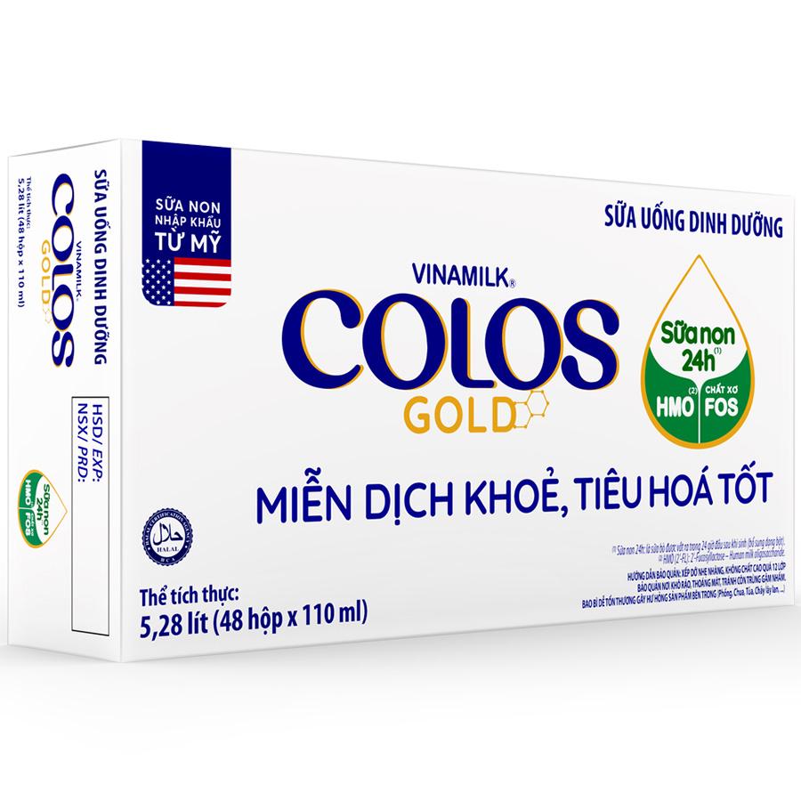 Thùng 48 Hộp Sữa uống dinh dưỡng Vinamilk ColosGold 110ml