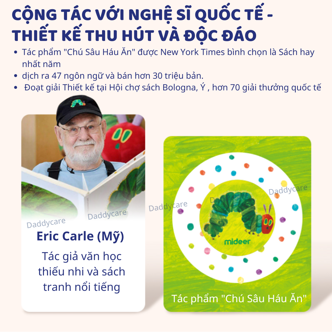 Balo cho bé đi học mầm non Mideer Kids backpack Very Hungry Caterpillar