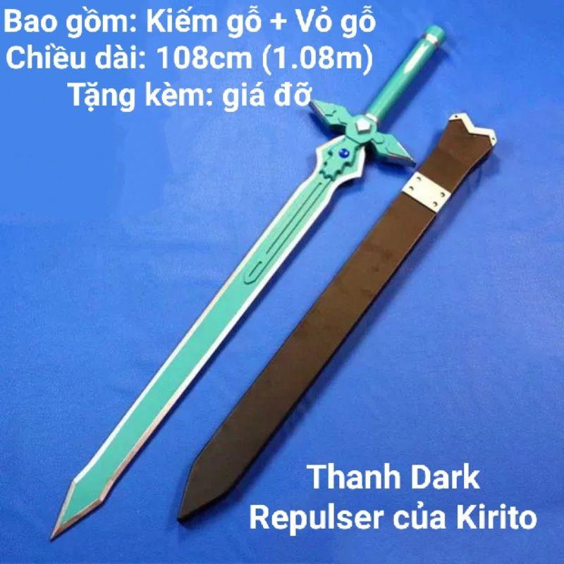 (Ráp Sẵn) Mô Hình Kirito Thanh Elucidator Và Dark Repulser Cực Kỳ Đẹp Mắt - Tặng Kèm Giá Đỡ