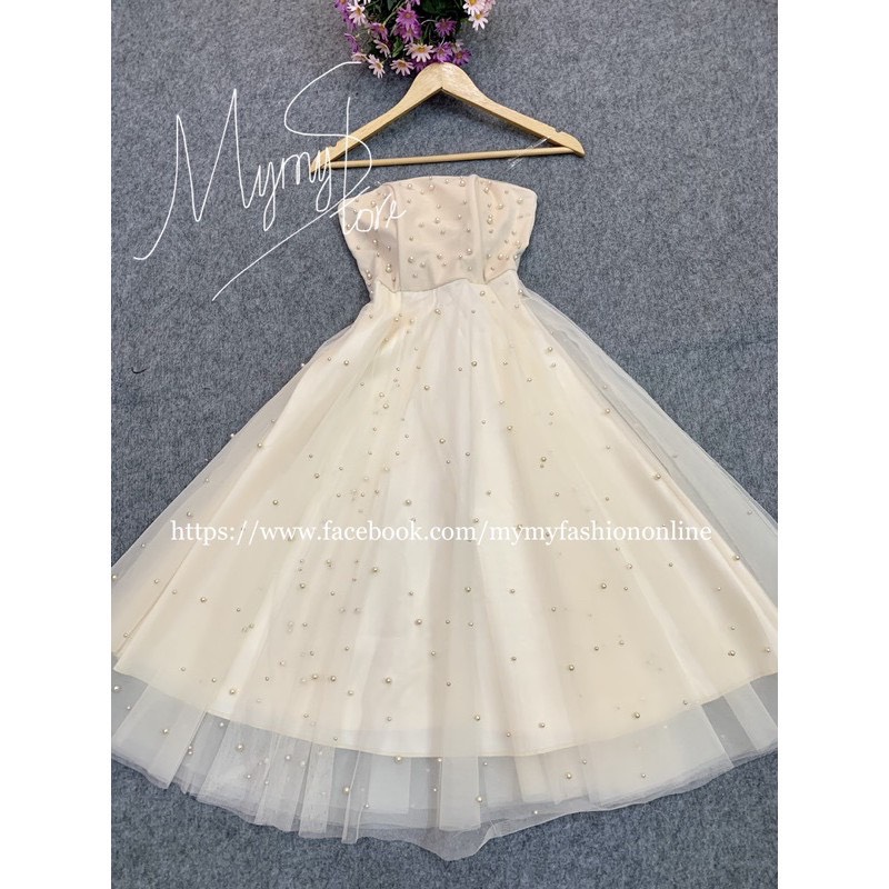 Đầm xoè công chúa 2 dây kết cườm toàn thân váy TRIPBLE T DRESS -Size S/M/L - MS10Y