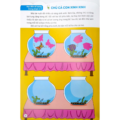 Bóc Dán Hình Thông Minh Phát Triển Khả Năng Tư Duy Toán Học IQ EQ CQ (3-4 Tuổi) - 178 Sticker (Quyển 1)