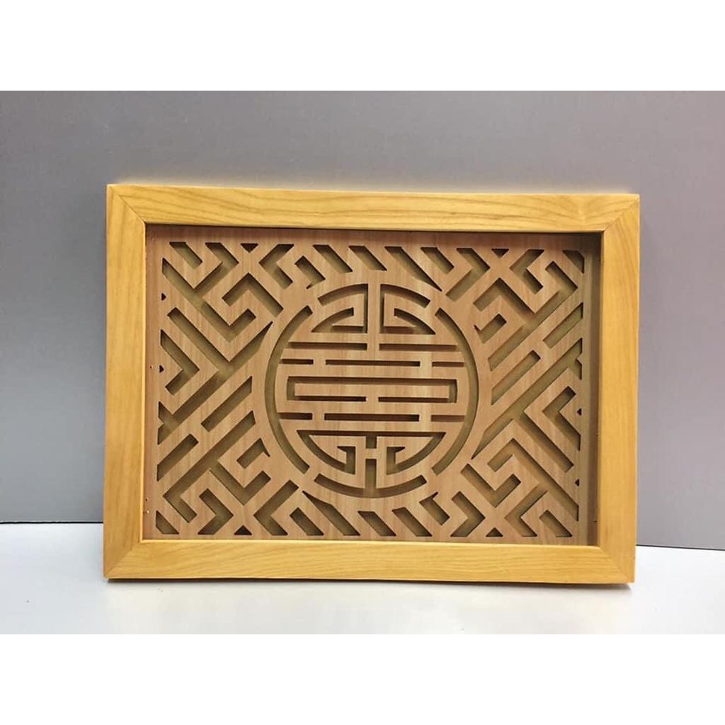 Tấm chống ám khói nhang 3 lớp, chữ Thọ hán vàng DA12060