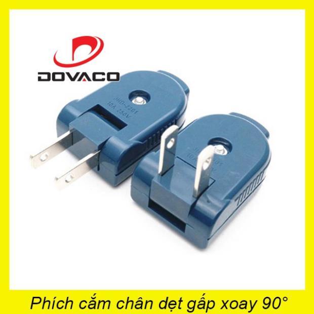 Phích cắm chân dẹt gập xoay 90 độ áp sát dây điện vào tường tiện lợi