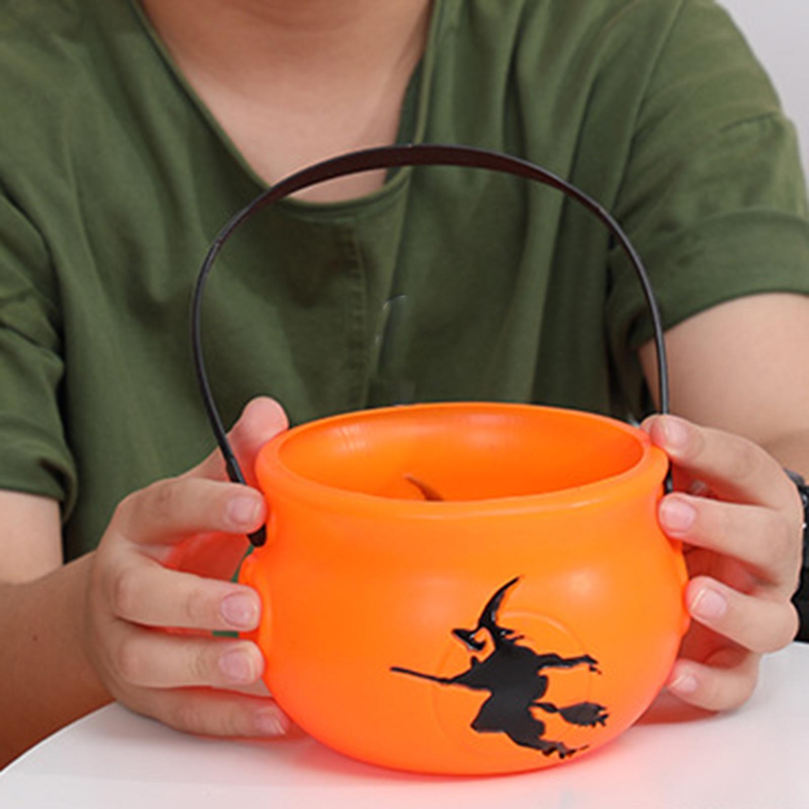 Pumpkin Bucket Candy Pail Container Multipurpose Candy Barrel Candy Bucket Trick or Treating Basket for Party Favor Halloween Gift Box Props