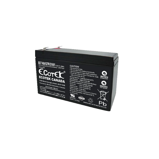 Ắc quy ECOTEK, ECT-RA127R2VA1,12V7.2AH - Dùng cho Bộ Lưu Điện - Hàng chính hãng