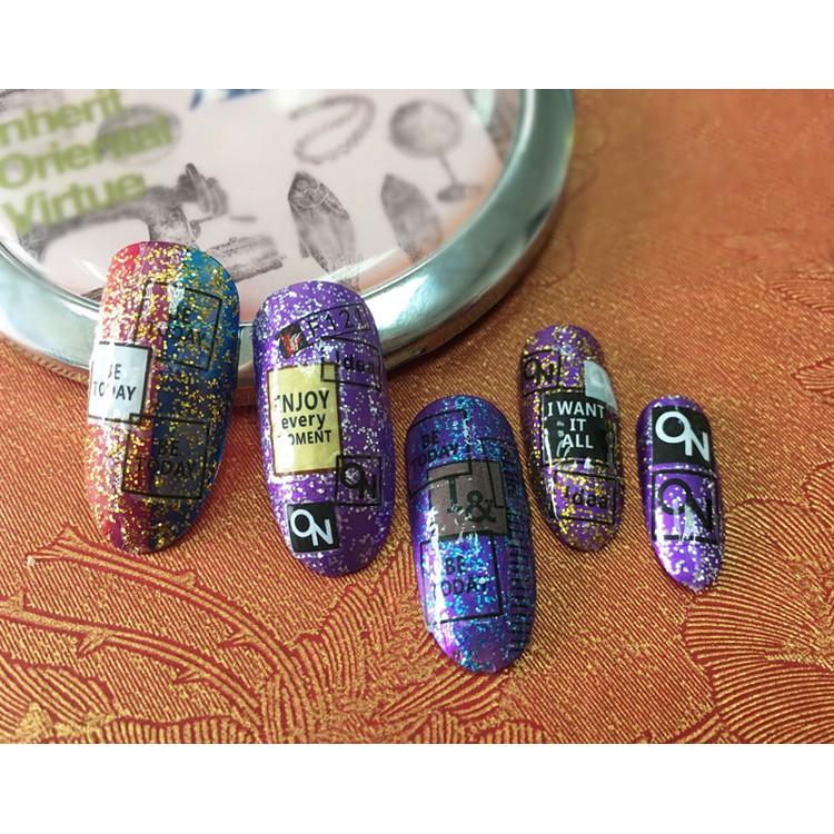 Sticker nails - hình dán móng 3D chữ F121