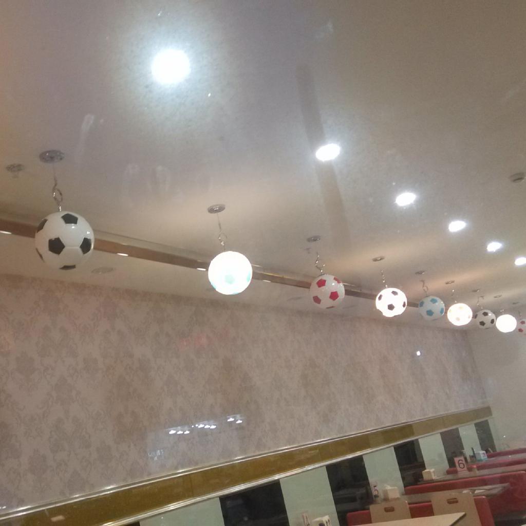 Pendant Light Shade ,Creative Hanging Ceiling Lamp, Football Circular Chandelier Lamp, For Living Room Restaurant Bedroom Lighting