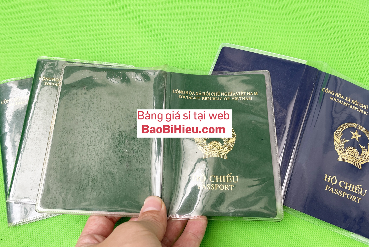 Bao bọc hộ chiếu - passport, kèm ngăn đựng thẻ tín dụng ID PVC trong mờ KN STORE