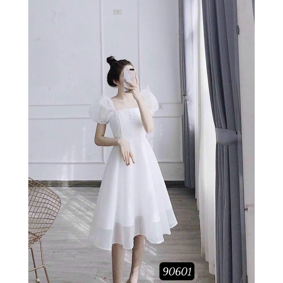 Đầm xòe / Đầm dự tiệc phối voan kiếng siêu sang chảnh có đủ size S M L XL XXL