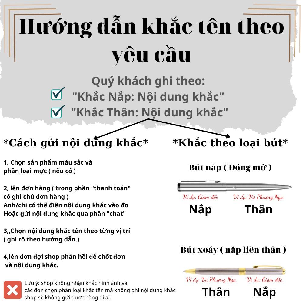 Bút ký kim loại khảm rồng ST02️ngòi 0,5mm,khắc tên in logo theo yêu cầu️tặng kèm 01 ngòi bút- ST PEN