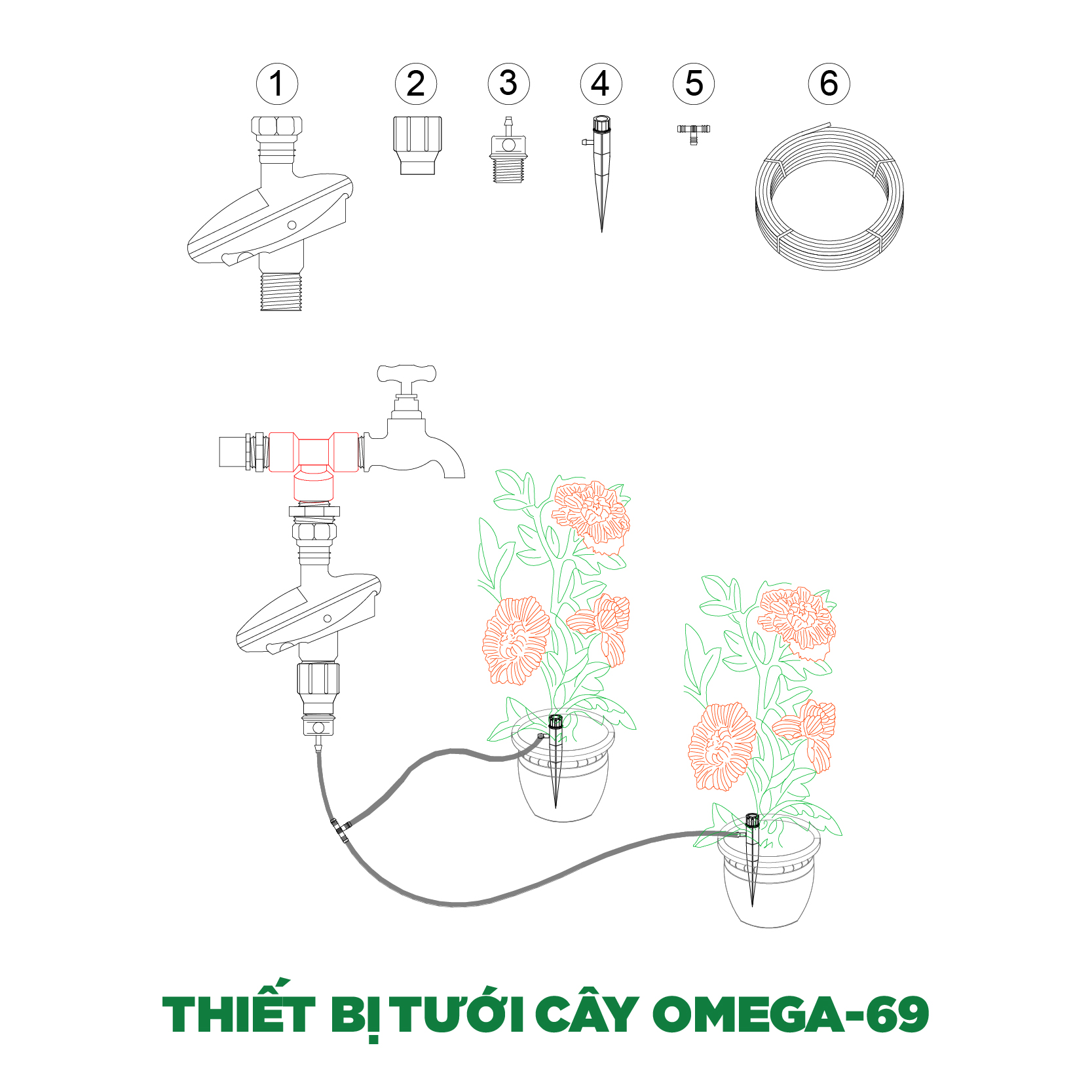 Thiết bị tưới cây OMEGA-69