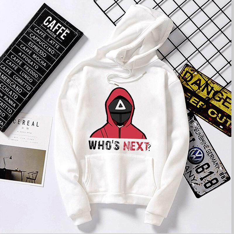 Áo Nỉ Bông Nhiều mẫu Trò Chơi Con Mực Squid Game Hoodie tay dài gia đình trẻ em cặp đôi full size unisex