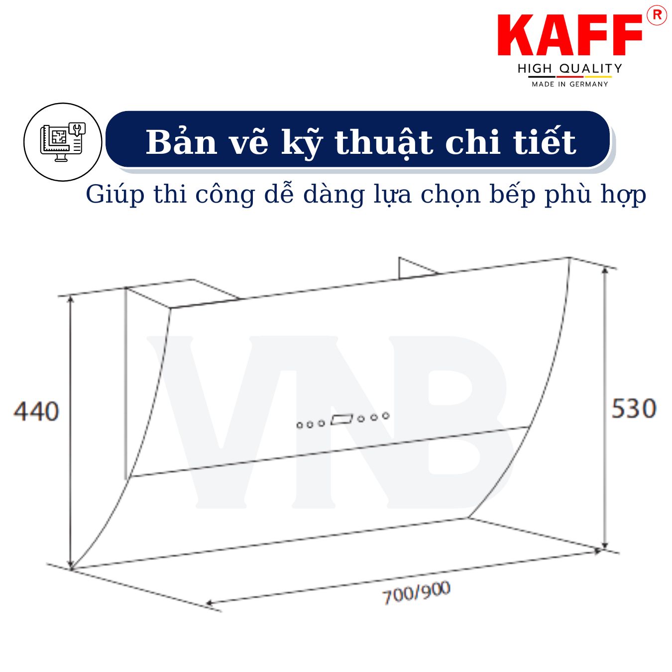 Máy hút mùi kính vát cong dạng TV cảm ứng _ điều khiển từ xa 700mm KAFF KF_LUX_AT70H_WH Tặng bộ lọc than thay thế _ Hàng Chính Hãng