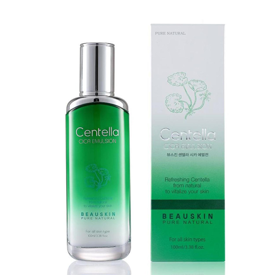 Sữa dưỡng trắng da chống lão hóa Beauskin Centella Cica Emulsion Hàn Quốc 100ml + Móc khóa