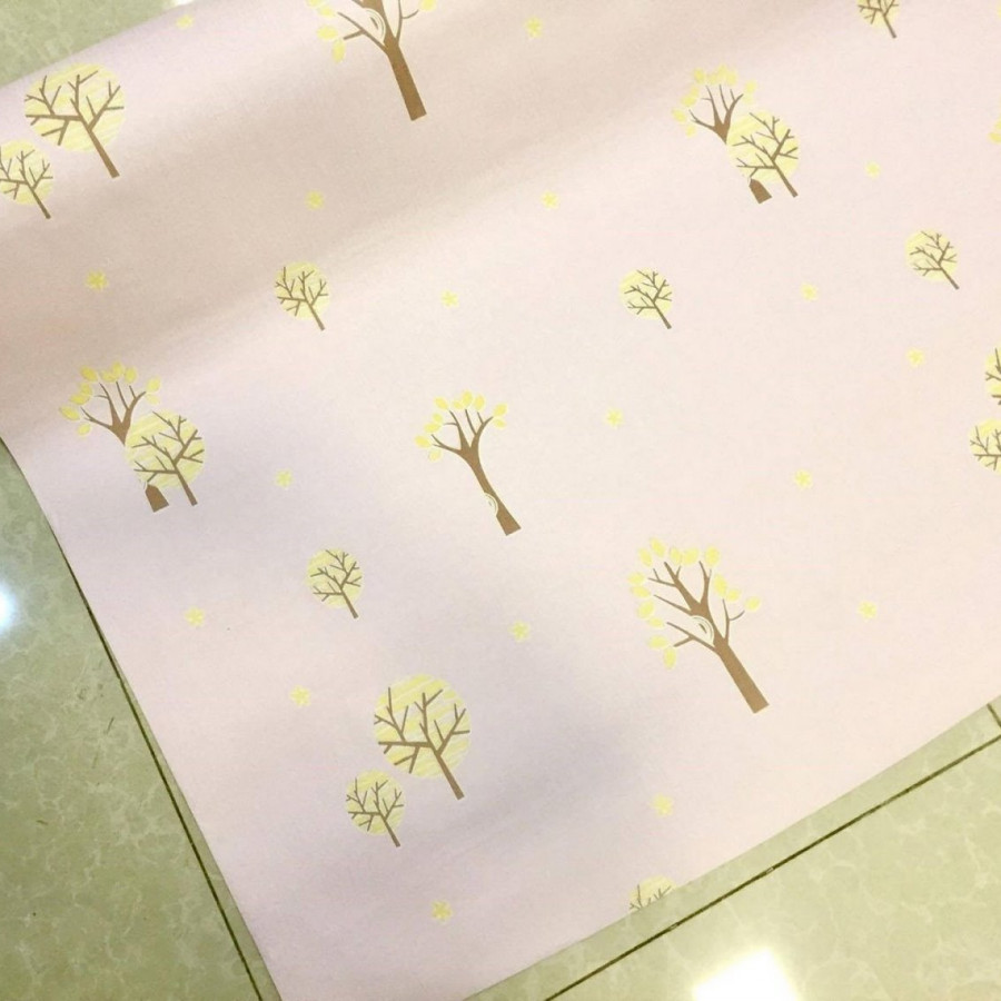 5m giấy decal họa tiết cây nâu DTL66