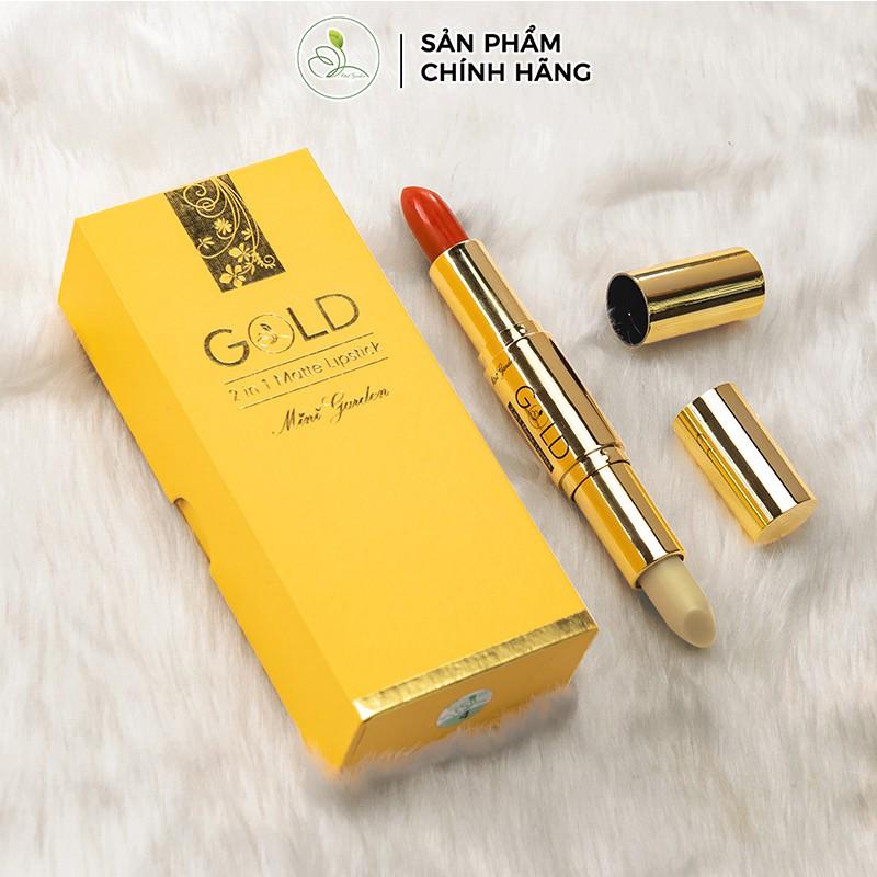 Son Môi Mini Garden Gold 2 in 1 Matte Lipstick Nhung Lì PV997