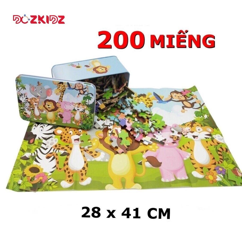 Đồ chơi ghép hình - Hộp 200 miếng ghép hình theo chủ đề cho bé từ 4 tuổi trở lên - DOZKIDZ