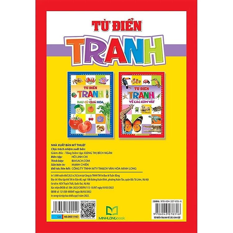 Sách Từ Điển Tranh Về Các Con Vật/ Rau- Củ-Quả-Hoa - ảnh 5