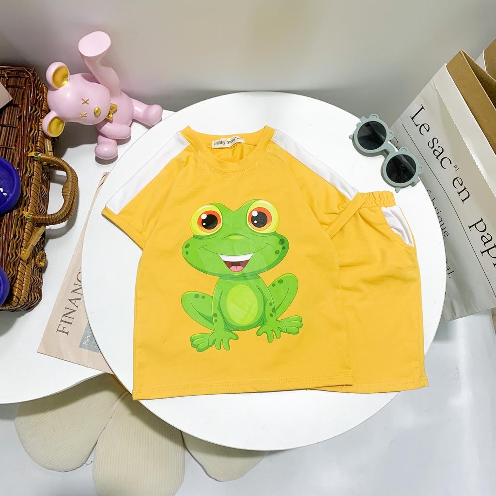 Đồ Bộ Bé Trai Bé Gái Tay ngắn Minky Mom, Quần áo trẻ em vải COTTON mềm mịn thoáng mát an toàn cho bé NN56