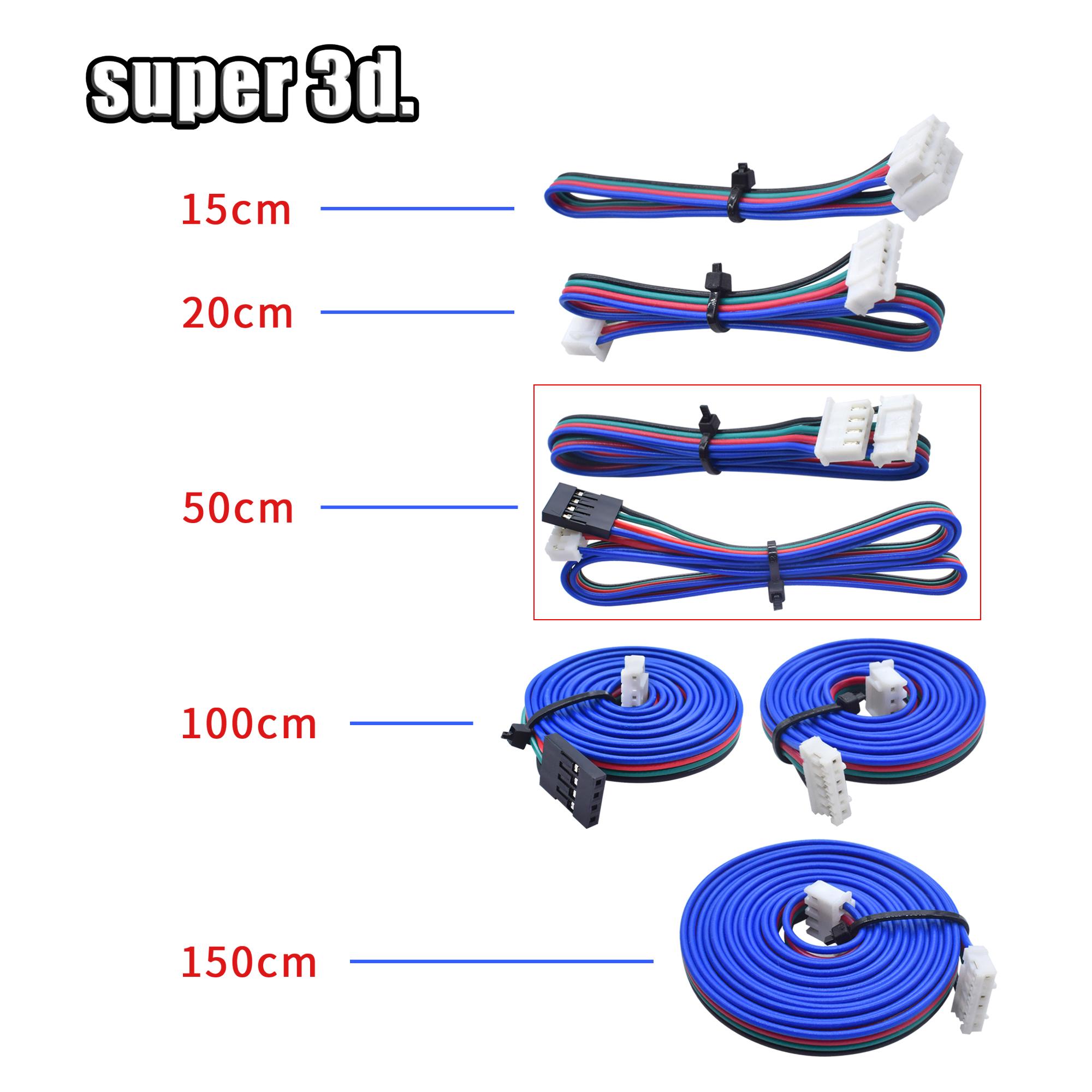 Dây cáp động cơ bước 10cm/50cm/100cm/150cm XH2.54 4Pin DuPont Connect