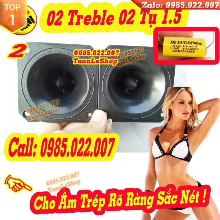 COMBO 2 LOA TREBLE THẠCH ANH VUÔNG VÀ 2 TỤ 1,5MF 250V