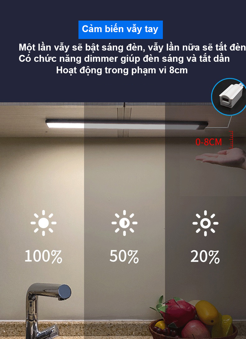 CÔNG TẮC TỦ NỘI THẤT CẢM ỨNG CHẠM DIMMER 12V HMSC-TDZ