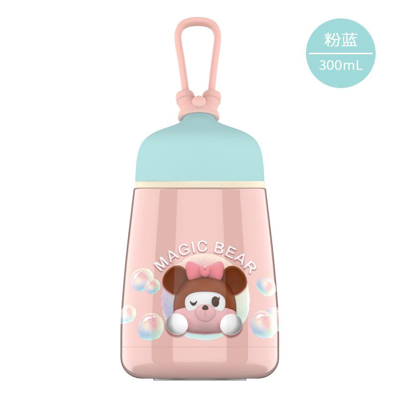 Khuyến mại gấu ma thuật bong bóng nhạc cốc giữ nhiệt trẻ em cốc giữ nhiệt nhỏ và di động cốc giữ nhiệt bằng thép không gỉ 304 mini dễ thương cốc bụng lớn
