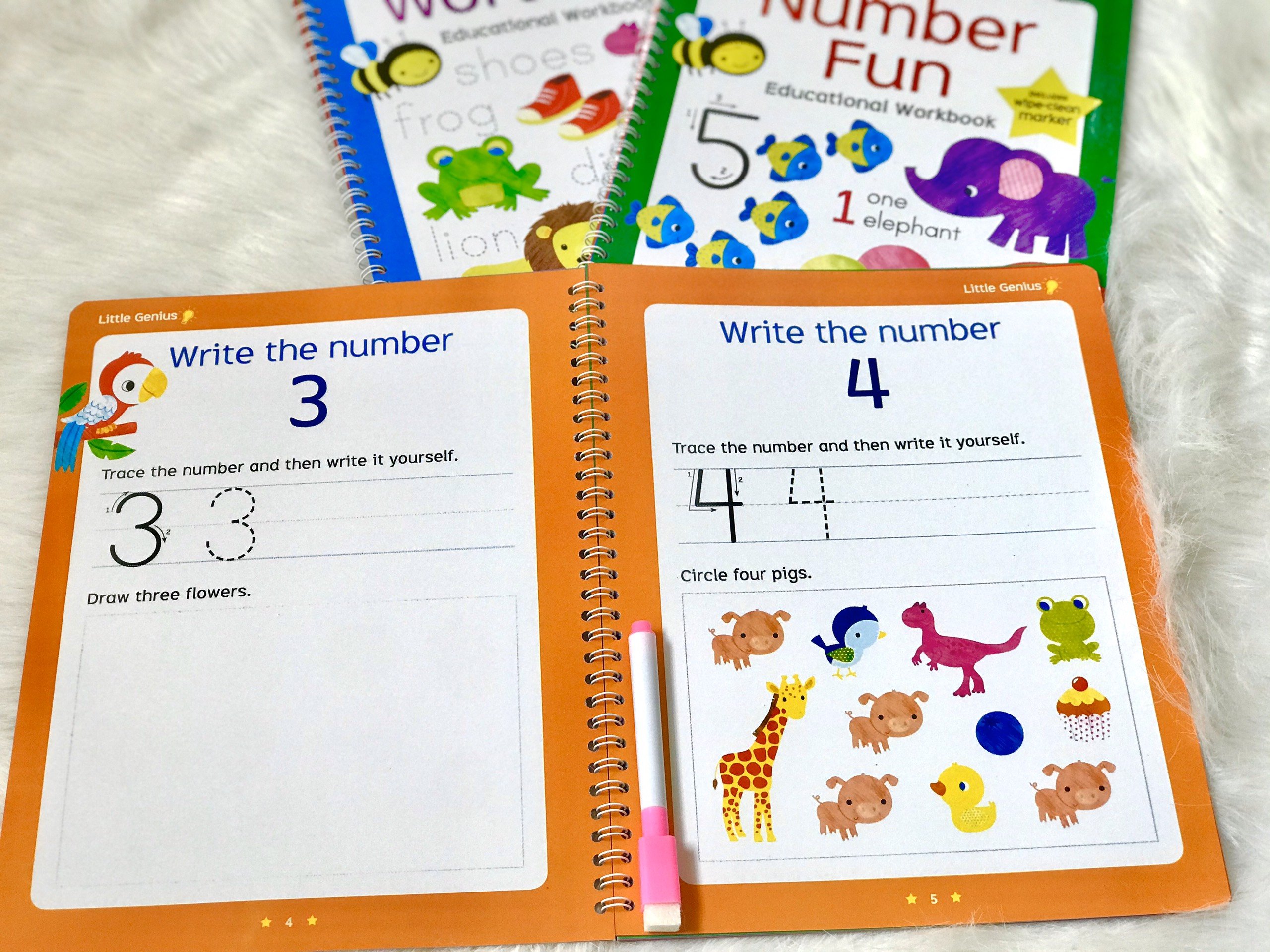 Đồ chơi - Bộ 3 cuốn viết xóa Math/ Word / Number fun