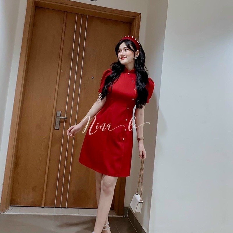 ĐẦM SƯỜN XÁM ĐÍNH NGỌC MÀU Y HÌNH