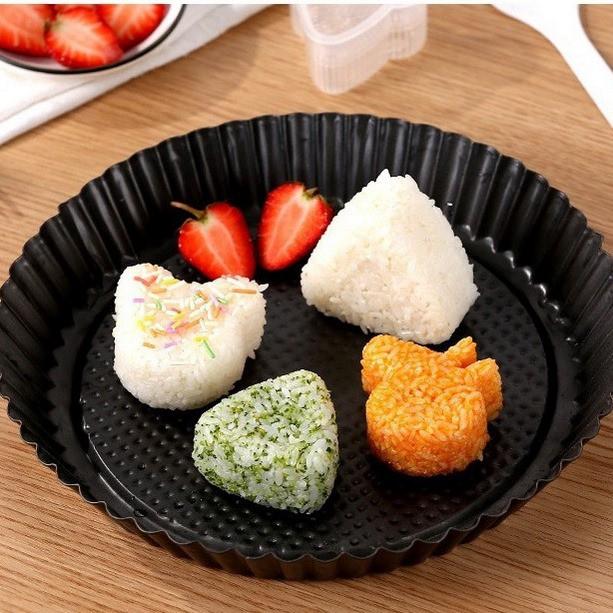 Set 7 Khuôn cơm nắm Onigiri nhiều hình (hoa, trái tim,...), khuôn 7 khuôn làm đồ ăn dặm cho bé