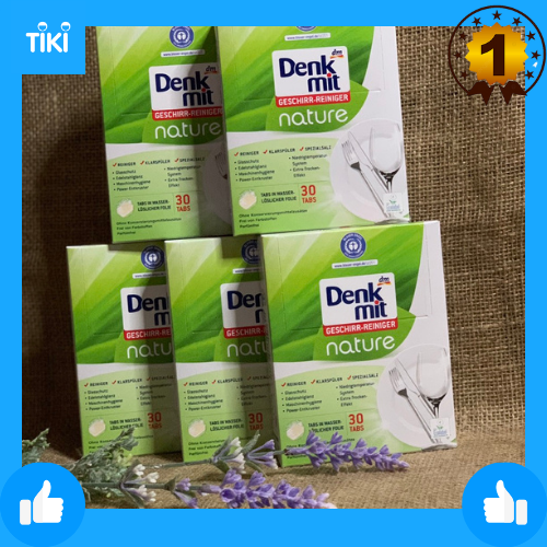 Viên rửa bát hương thiên nhiên 30 viên DENKMIT NATURE DÀNH CHO MÁY RỬA CHÉN BÁT