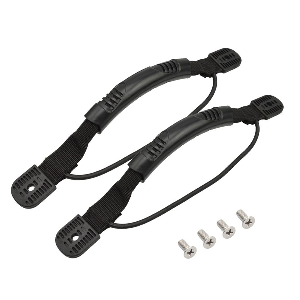 2 Pcs Kayak Flush Mount Fishing Rod Holders Boat Canoe Carry Handle with Bungee