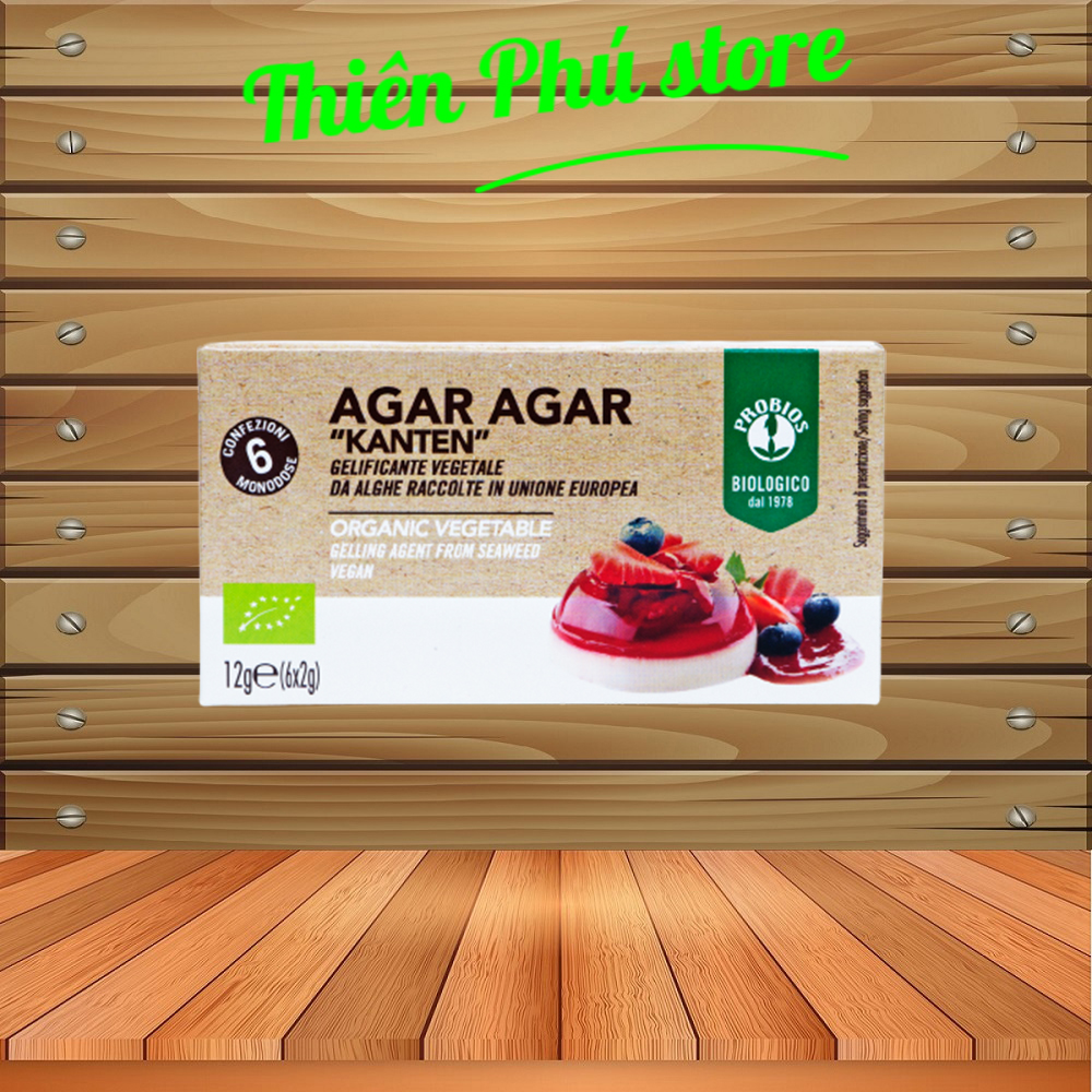 Bột Rau Cau Agar Agar Hữu Cơ 6x2g ProBios Organic Agar Agar Seaweed