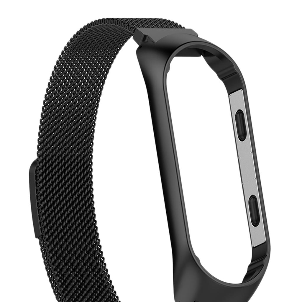 Stainless Steel Replacement Band Fitness Sports Activity Bracelet Wristband for Xiaomi Mi Band 3,Mi Band 4