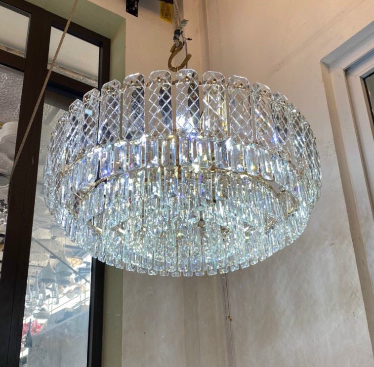 Đèn chùm pha lê DANIEL cao cấp, 3 màu ánh sáng hiện đại trang trí nhà cửa, quán cafe