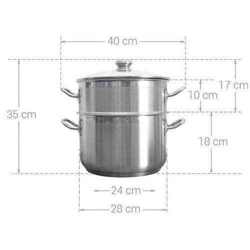 BỘ NỒI XỬNG HẤP 28cm HT Cook