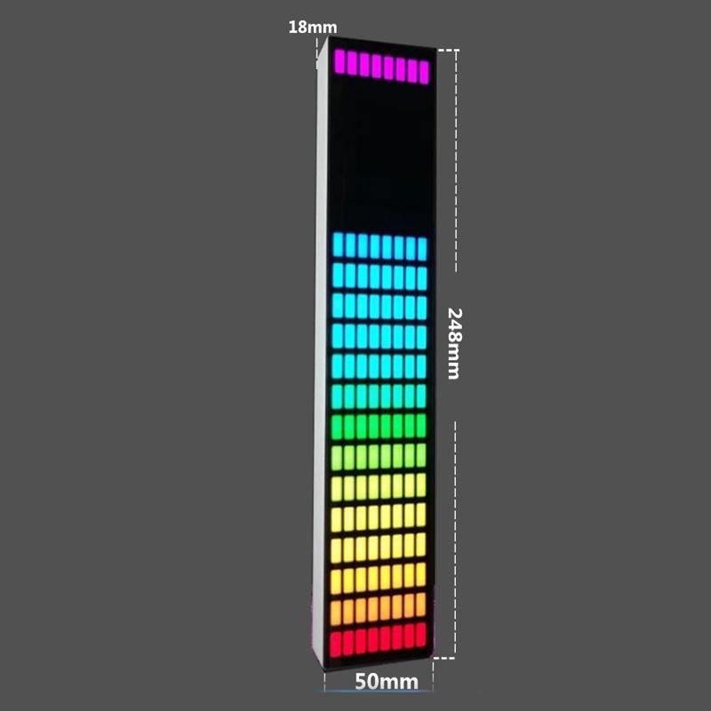 Đèn Led ARGB Nháy Theo Nhạc, Bảng Đèn Led, Màn Hình Trang Trí Có Cảm Ứng Âm Thanh Music Spectrum 10 Chế độ