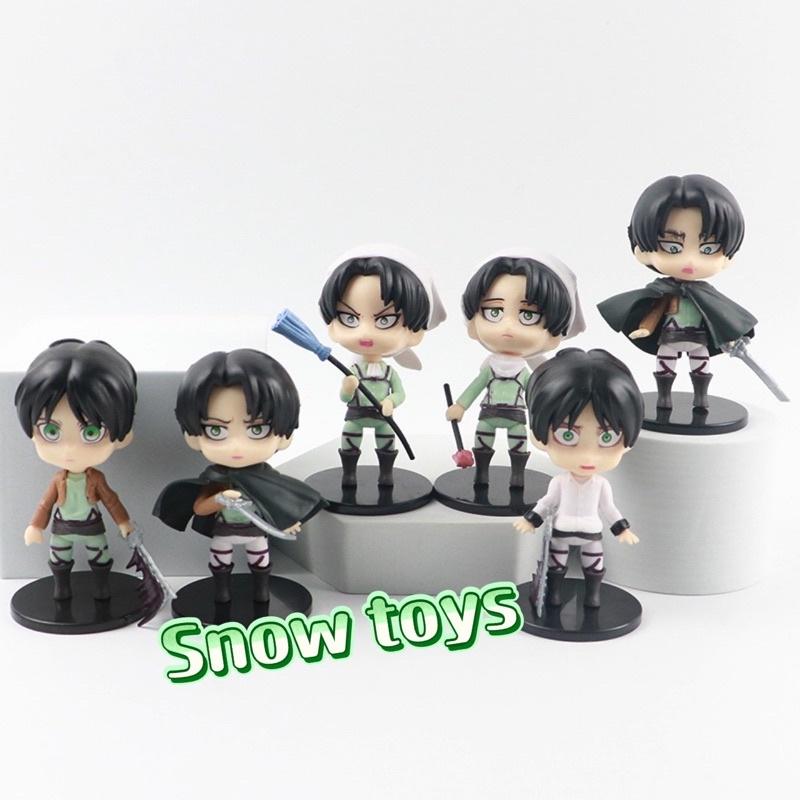 Mô hình Attack On Titan - AOT - Đại chiến Titan - Eren Yeager & Levi Ackerman - Cao khoảng 10cm - Bán lẻ