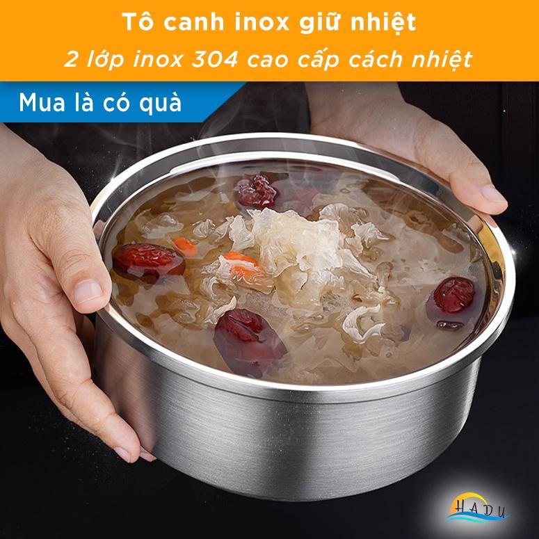 Tô Inox Cách Nhiệt 304 2 Lớp Kiểu Hàn Quốc Đạt Chất Lượng Đức HADU