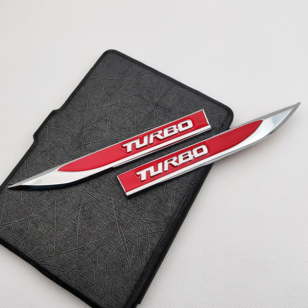 Bộ 2 mang cá Turbo dán xe ô tô