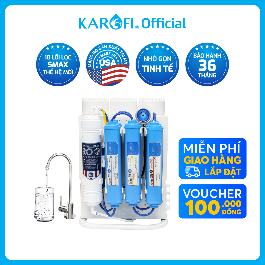 Máy lọc nước Karofi KAQ-U16 - Hàng chính hãng