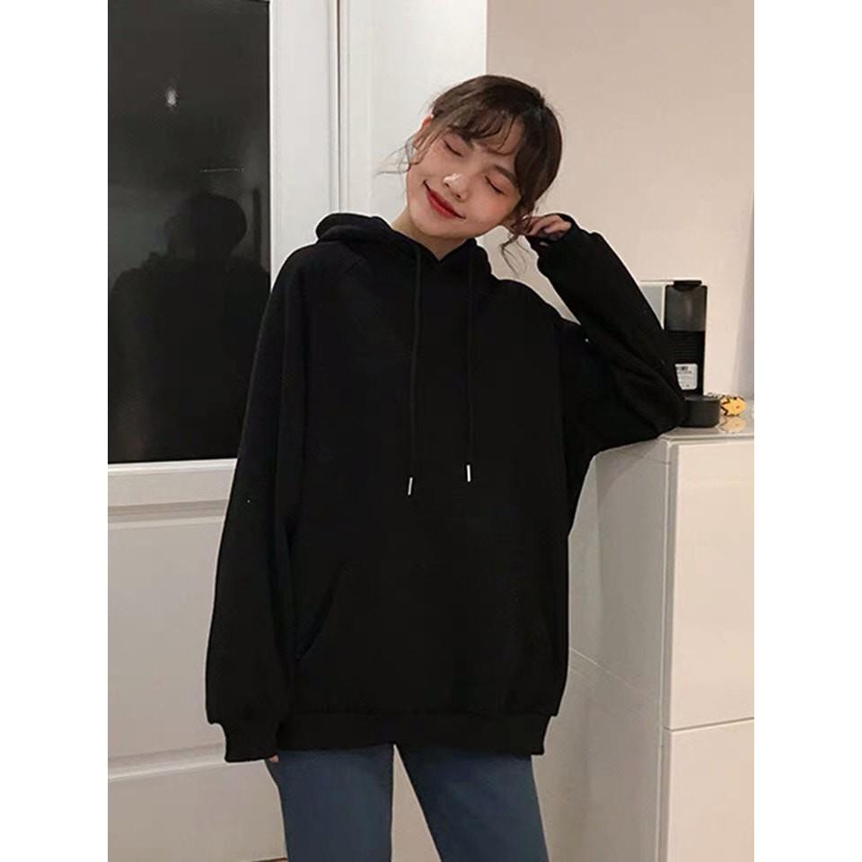 Áo khoác hoodie nâu trơn form rộng unisex nam nữ - SHOP MAYLAN