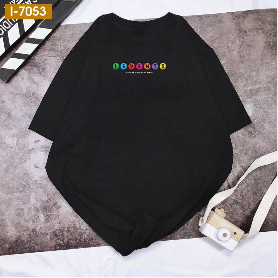 Áo Phông Nam Nữ Tay Lỡ Unisex In Chữ Màu