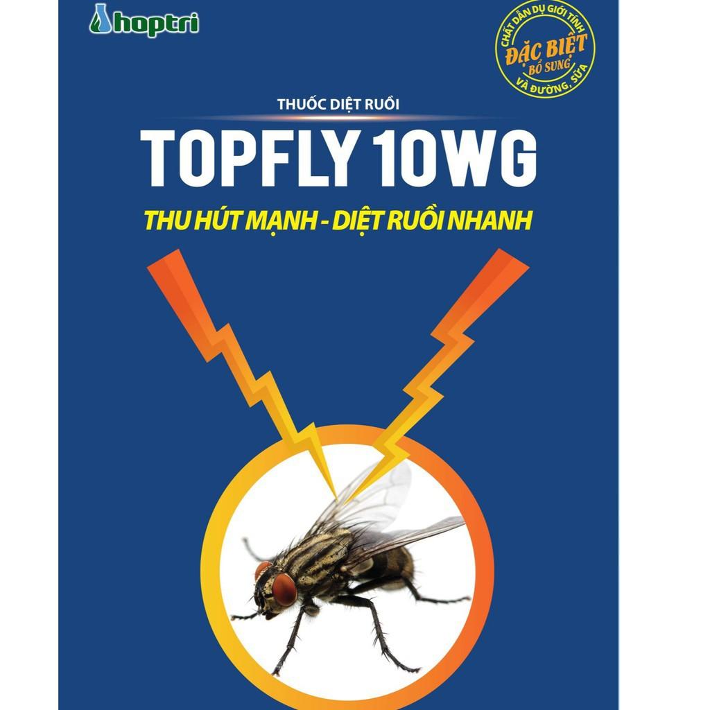 1 gói thuốc diệt ruồi TOPFLY 10WG THU HÚT MẠNH – DIỆT RUỒI NHANH GỌN ( Gói 20g )