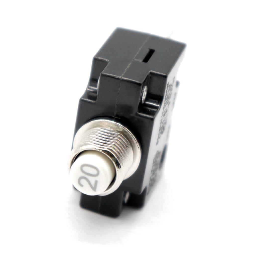 2 Pieces 12V-24V Push Button Resettable Panel Mount Circuit Breaker 30A+20A