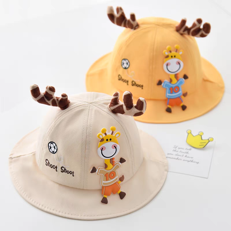 [KIDHAT] Mũ hoạt hình trẻ em bo vành hình hươu cao cổ dễ thương mang đi học đi chơi thoải mái êm nhẹ NaHi ngochieu1111