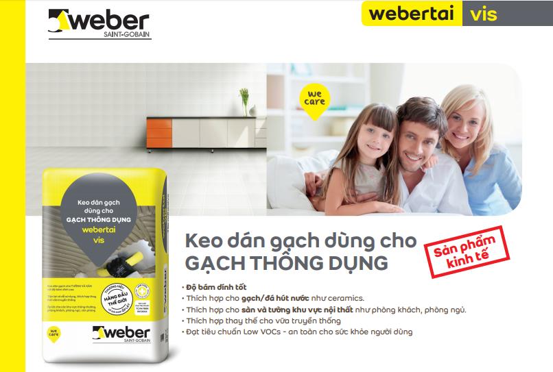 Keo dán gạch  Weber taivis dùng cho gạch thông dụng