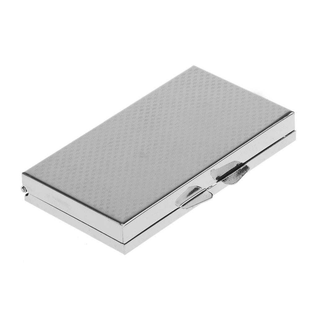 2 Pieces Mini Travel Metal Pill Tablet Box Medicine Organizer Container Case