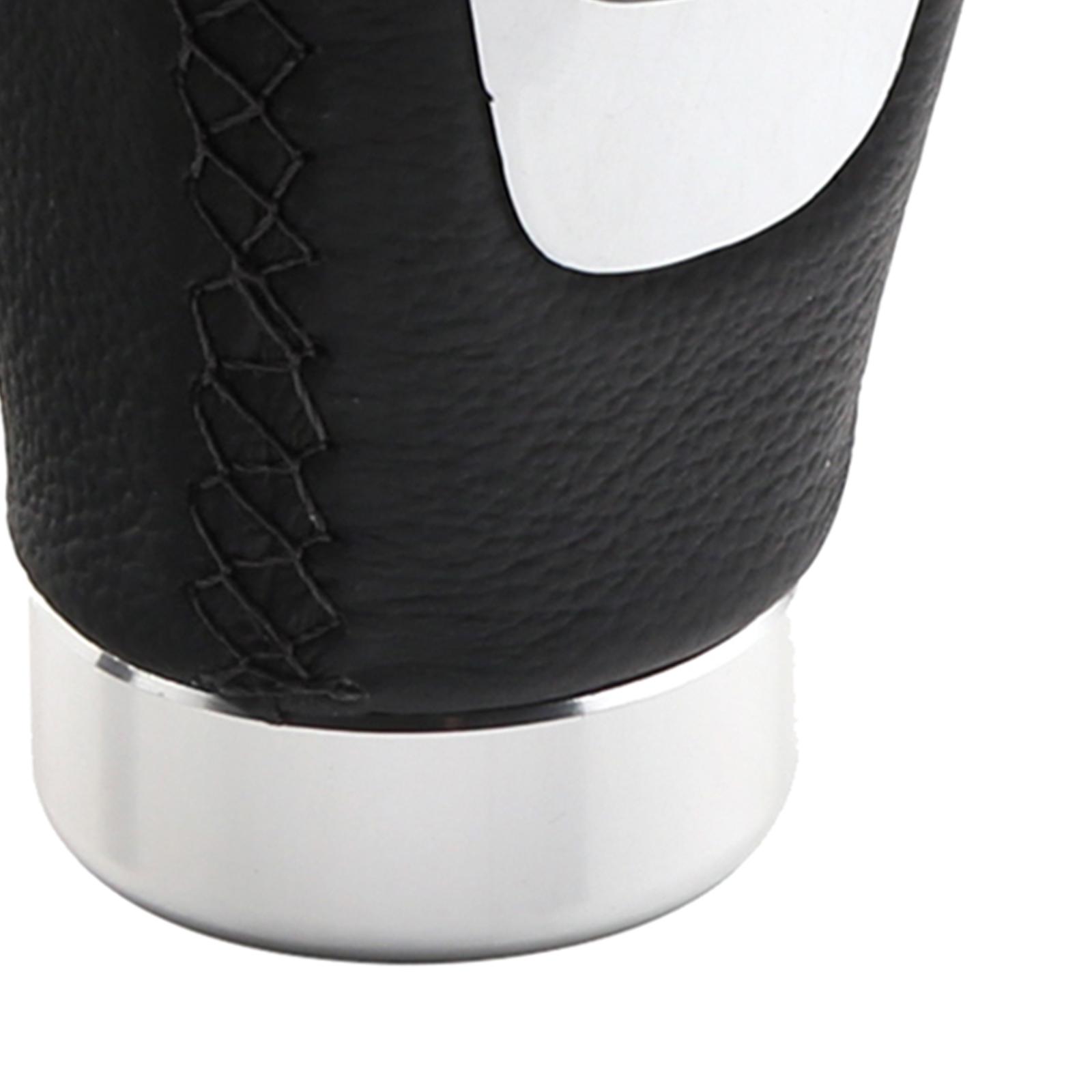 2x5 Speed Manual Car Gear Shift Knob Stick Shifter Lever Stitching Black+Black